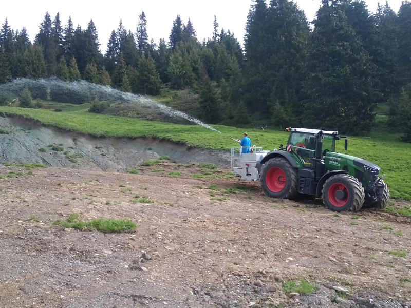 Paysagiste Engazonnement par hydroseeding< Sallanches